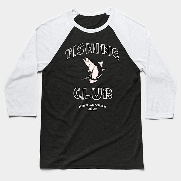 Fishing club Baseball T-Shirt by petit-creativ